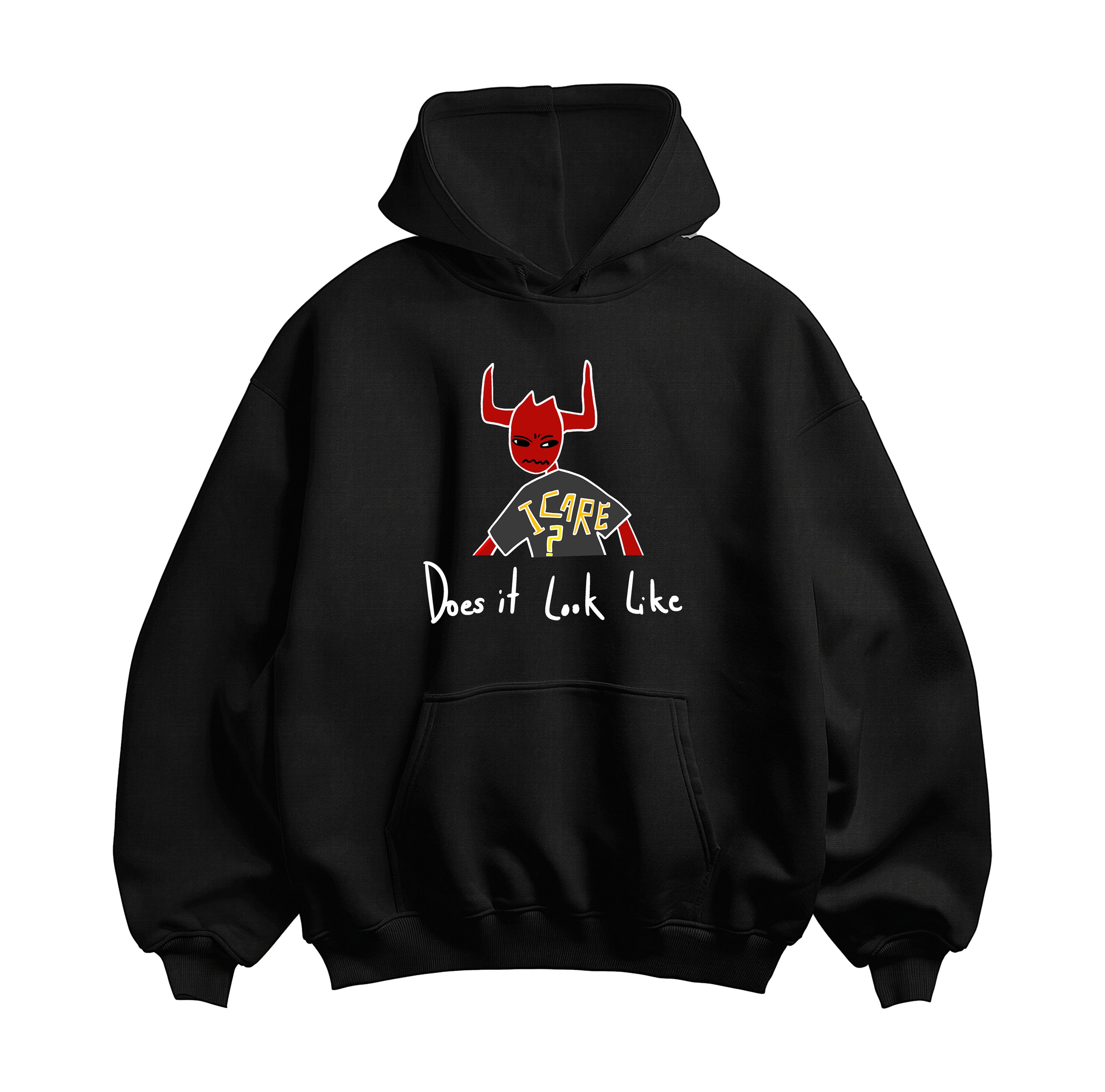 Infernal Icon Oversized Hoodie Black
