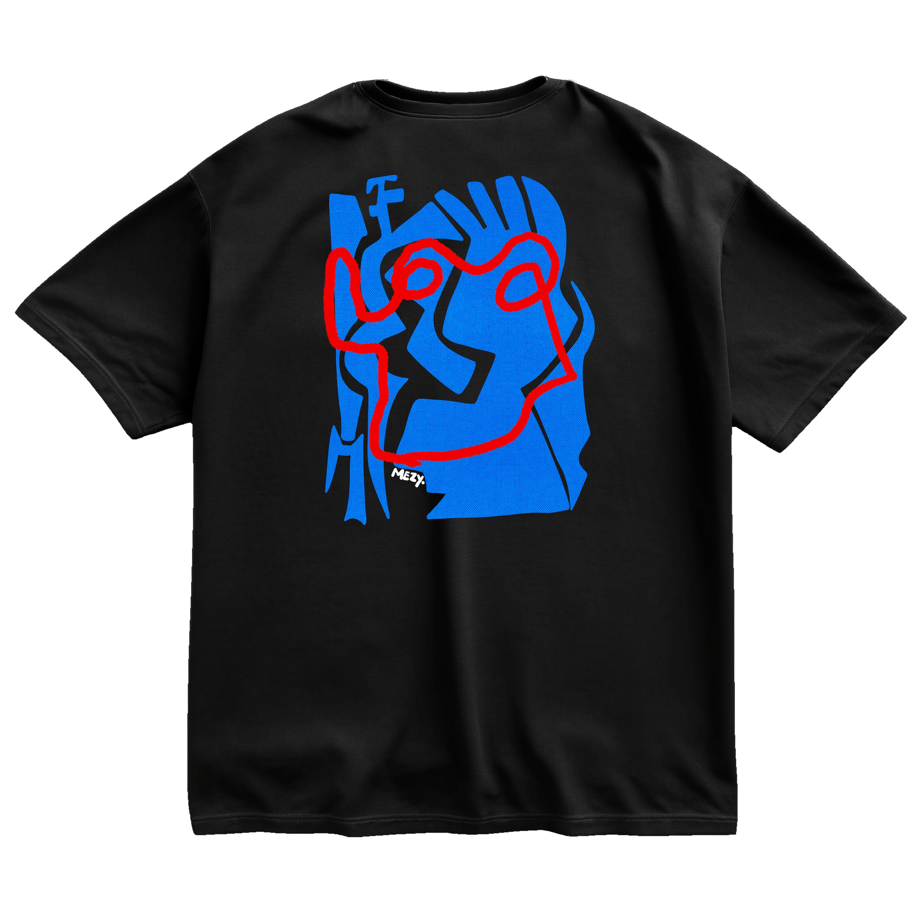 Sentinel Stripe Oversized T-Shirt Black